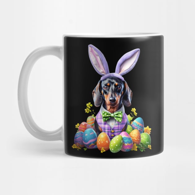 Funny Easter Day Dachshund Bunny Costume by Creatifly Graphic Tees